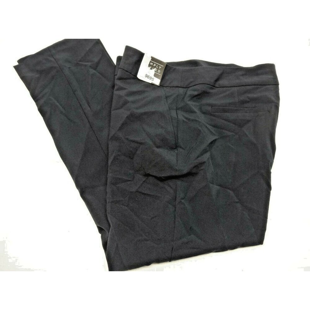Women's Simply Styled Essential Pants NAVY BLUE Straight Fit Size 8P